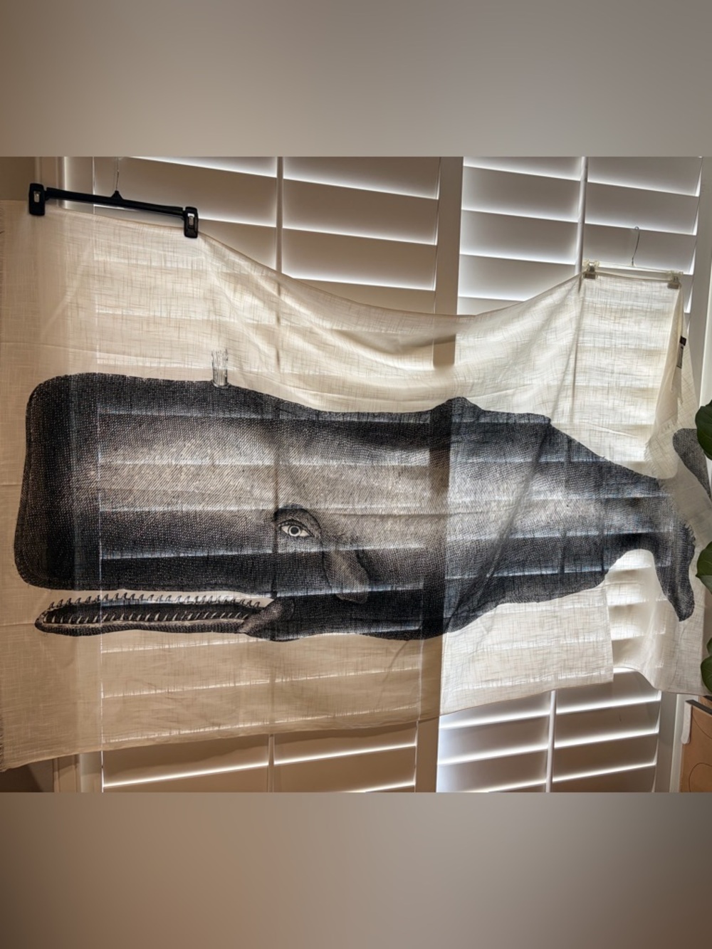THOMAS PAUL NEW Moby Dick Sperm Whale Extra Large Scarf Wall Art Illustration
